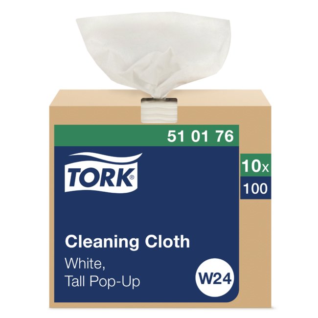 Tork® W24 White Multi-Purpose Cleaning Cloth - Industrial-Grade Wipers - Image 1