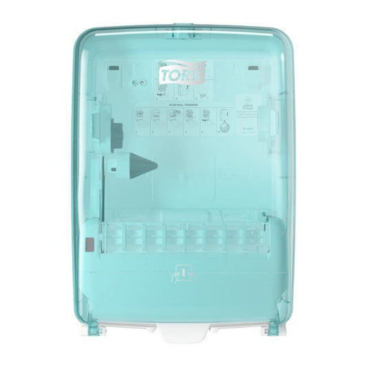 Tork® W6 Washstation Paper Towel Dispenser, White/Turquoise - Image 1