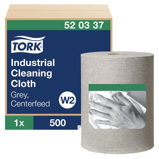 Tork® W2 Gray Industrial Centerfeed Cleaning Cloth Roll - 1367 ft - Image 1
