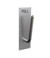 Touchless Arm Door Pulls with Screws - Satin Chrome Finish, 16x4 in