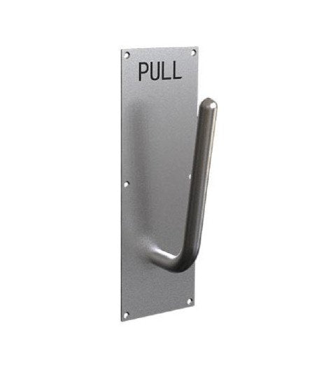 Touchless Arm Door Pulls with Screws - Satin Chrome Finish, 16x4 in - Image 1