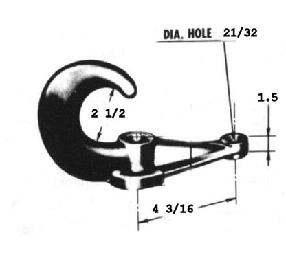 Heavy-Duty Left Tow Hook for Towing Vehicles - Image 2