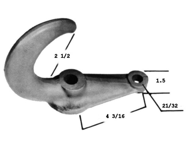 Heavy-Duty Right-Hand Tow Hook for 15000 lb Gross Trailer Weight - Image 2