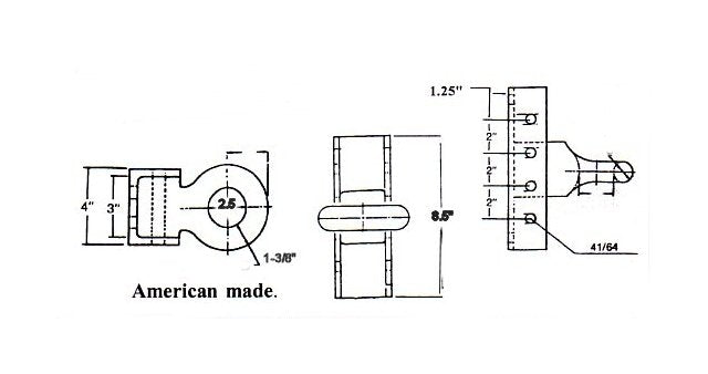 Adjustable Lunette Eye for Towing - 2.5" x 1.375" - Image 2