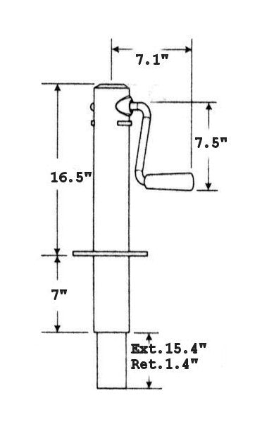 Heavy Duty A-Frame Jack, Side Wind - 2000 lb Capacity - Image 2