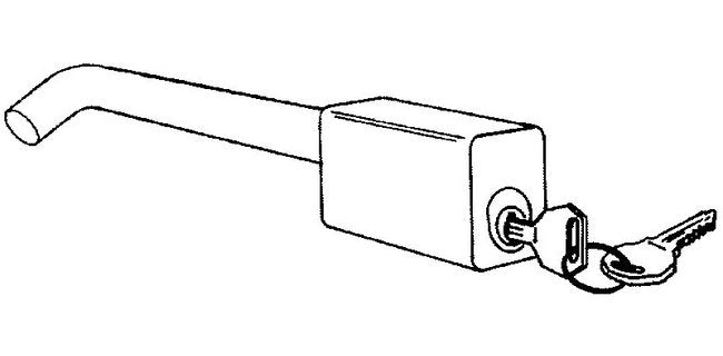 5/8" Locking Hitch Pin with Chrome Plating and Protective Cover - Image 2