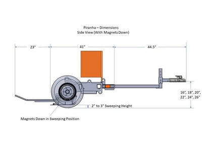 Piranha™ 96 Inch (in) Width Magnetic Sweeper - Image 2