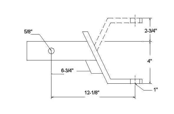 Heavy-Duty Black Hi-Lo Ball Mount for 2" Square Tubes - Image 2