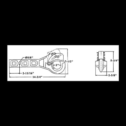 Heavy-Duty Dual Purpose Pintle Hitch Receiver Mount - Image 2