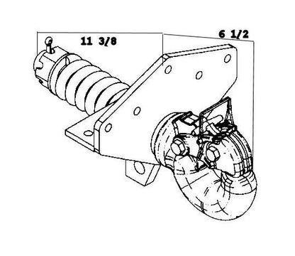 25 Ton Swivel-Type Pintle Hook with Spring Cushion - Image 2