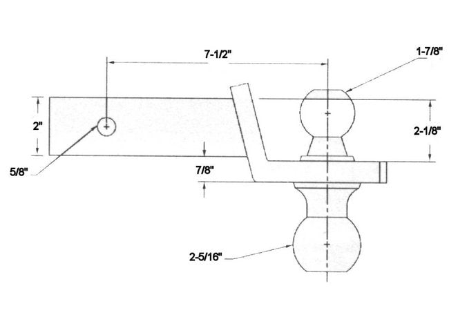 Heavy-Duty Double Tow Ball Mount Hitch - Image 2