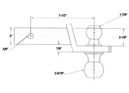 Heavy-Duty Double Tow Ball Mount Hitch - Image 2