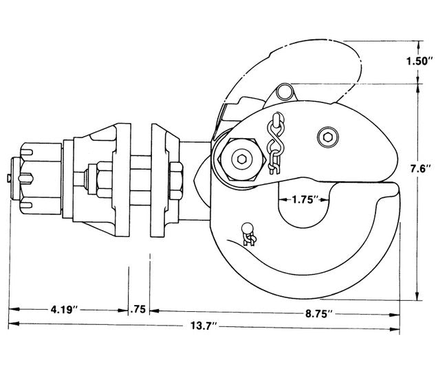 Heavy-Duty Swivel Pintle Hook for Towing - Image 2