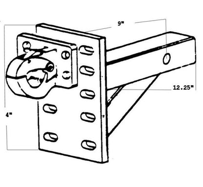 Heavy-Duty Pintle Adapter for 2" Tow Bars - Image 2