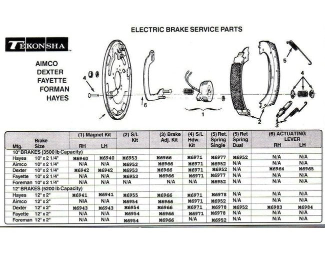 Hayes 10" x 2 1/4" Electric Brake Assembly - Image 1
