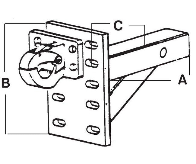 Heavy-Duty 2-Inch Pintle Hook Adapter - Image 2