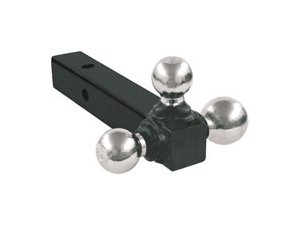 Chrome Tri-Ball Hitch with Adjustable Vertical Height - Image 1