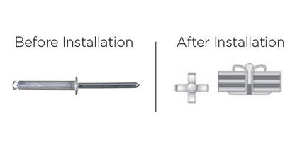 TPR Self-Piercing Rivet - 102.0mm Body Length, Aluminum Alloy, Zinc Coated Mandrel - Image 2