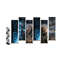 Megastore Printing 10ft Trade Show Kit with 6 Pocket Pop-Up Literature Rack
