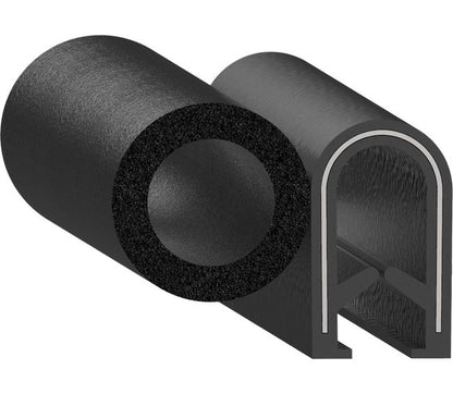 Uni-Grip 1.070'' x 0.765'' Trim Seal with Sponge Rubber Bulb - Image 1