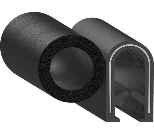 Uni-Grip 1.070'' x 0.765'' Trim Seal with Sponge Rubber Bulb - Image 1