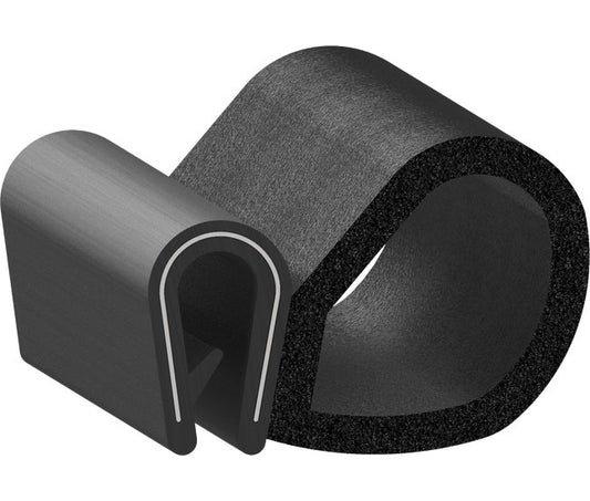 Uni-Grip PVC Rubber Trim Seal (1.045"W x 0.750"H) - Image 1