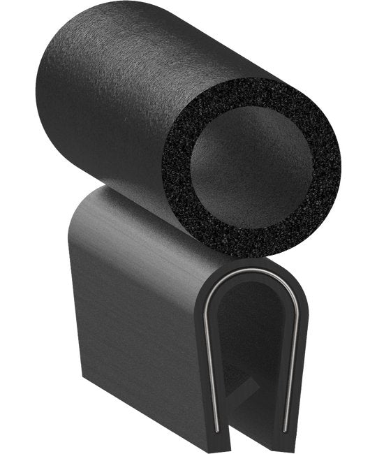 Uni-Grip 0.500" x 1.040" PVC Rubber Trim Seal - Image 1