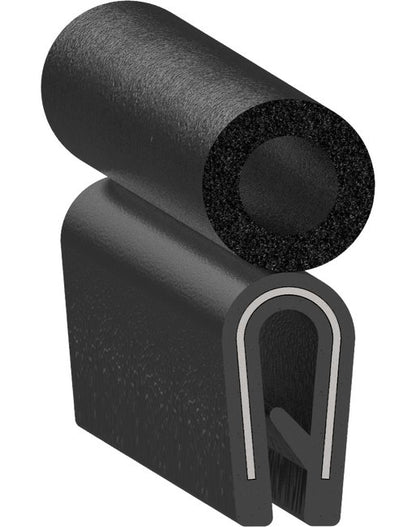 Uni-Grip 0.375" x 0.925" Trim Seal with Sponge Rubber Bulb - Image 1