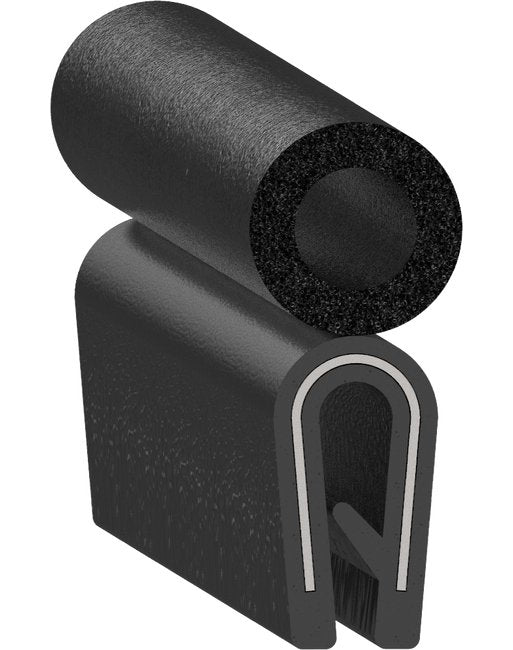 Uni-Grip 0.375" x 0.925" Trim Seal with Sponge Rubber Bulb - Image 1