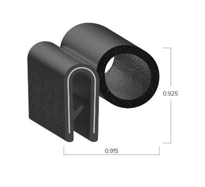 Uni-Grip PVC Trim Seal Bulb | 0.915x0.925 in - Image 2