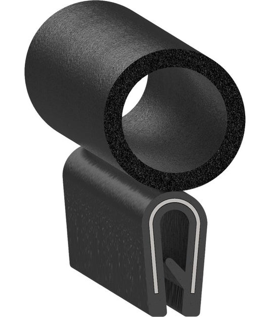 Uni-Grip 0.625" x 1.175" PVC Rubber Trim Seal - Image 1