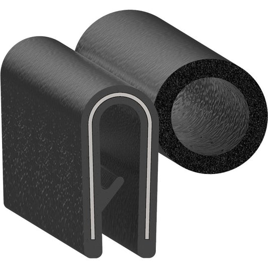 Uni-Grip PVC/Rubber Trim Seal - 0.785" Width x 0.863" Height - Image 1