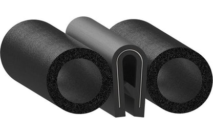 Uni-Grip 1.250" Width x 0.500" Height Trim Seal with Sponge Rubber Bulb - Image 1