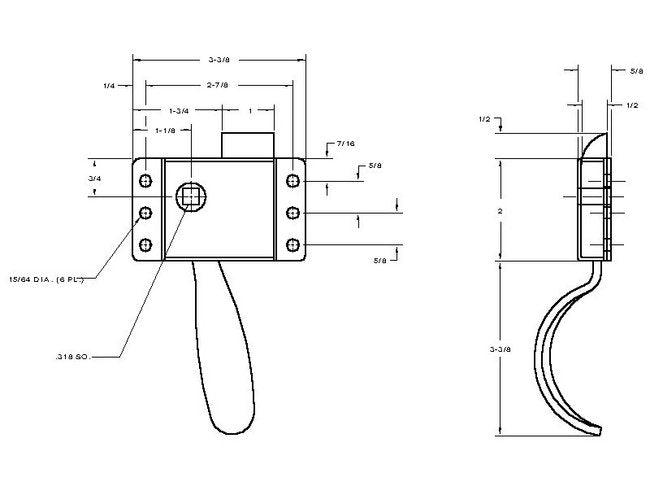 Heavy-Duty Right Hand Cab Lock with Inside Handle - Image 2
