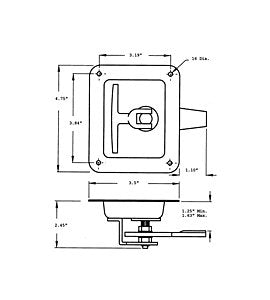 Stainless Steel Truck Handle Latch with V Cam Adjustment - Image 2