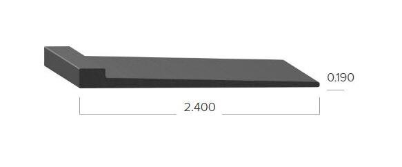 Uni-Grip 2.400" Width x 0.190" Height Truck Cap Rubber Flap Seal - Image 2