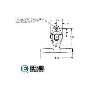 Zinc Folding T-Handle Lock with Concealed Spring - Image 2