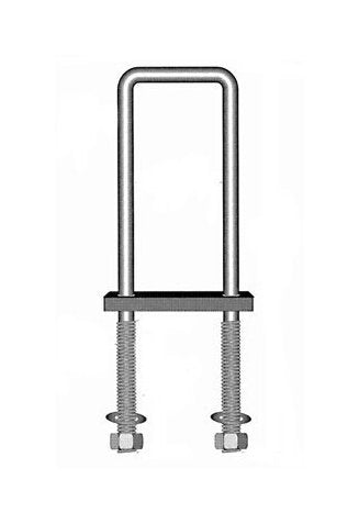 Grade 5 Steel Plain U-Bolts Kit - 22 Inch - Image 1