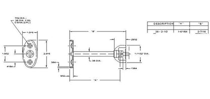 2-1/2" Zinc Plunger & Socket with Nylon Long Last Insert for Door Holders - Image 2