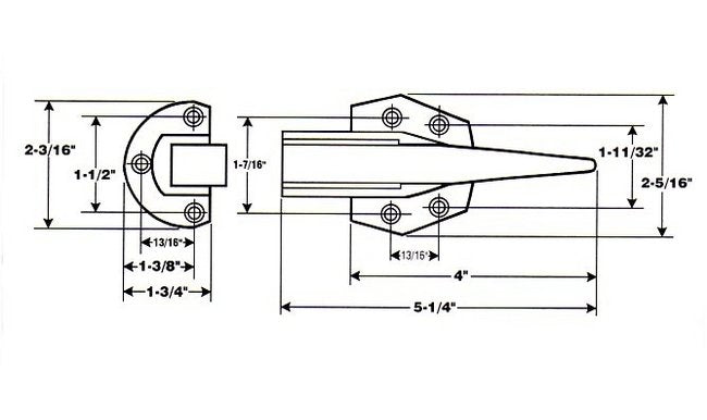 Polarmatic Trip Lock Stainless Steel Latch & Strike - Image 2