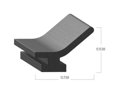 Uni-Grip 0.738" x 0.538" Truck Cap Rubber Flap Seal - Image 2