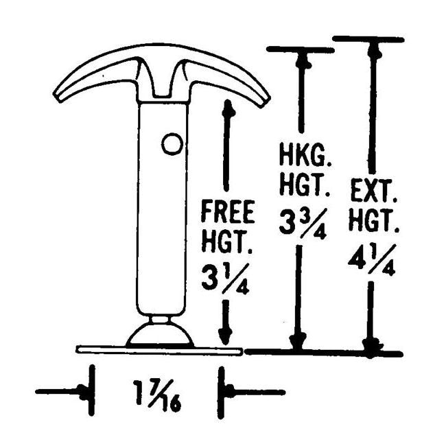 Vertical Catch Hood Fasteners Ram's Horn - Image 2
