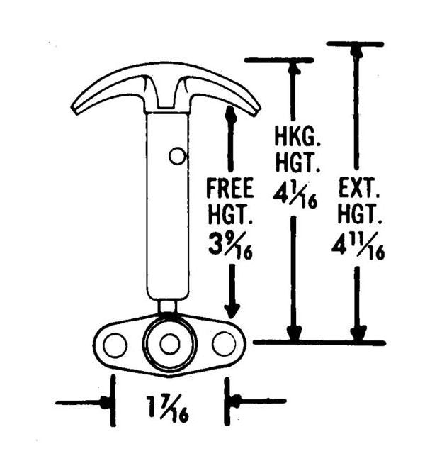 Vertical Catch Hood Fasteners Ram's Horn - Image 3