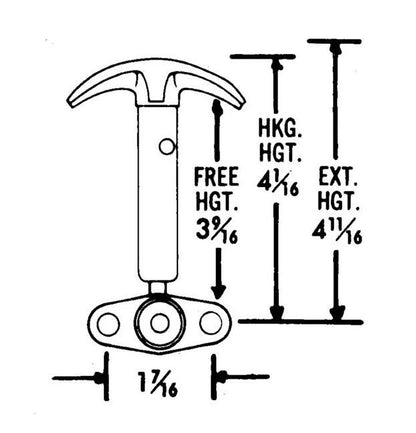 Vertical Catch Hood Fasteners Ram's Horn - Image 3