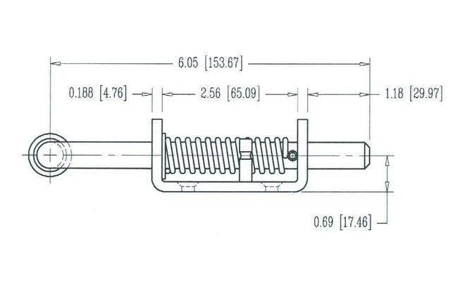 Stainless Steel Spring Latch 1/2 Inch - Image 3