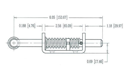 Stainless Steel Spring Latch 1/2 Inch - Image 3
