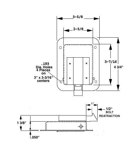 Stainless Steel Junior Universal Non-Locking Flush Paddle Handle Lock - Image 2