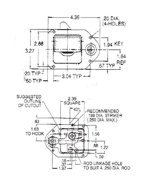 Heavy-Duty Non-Locking Latch with Guide Plate - Image 3