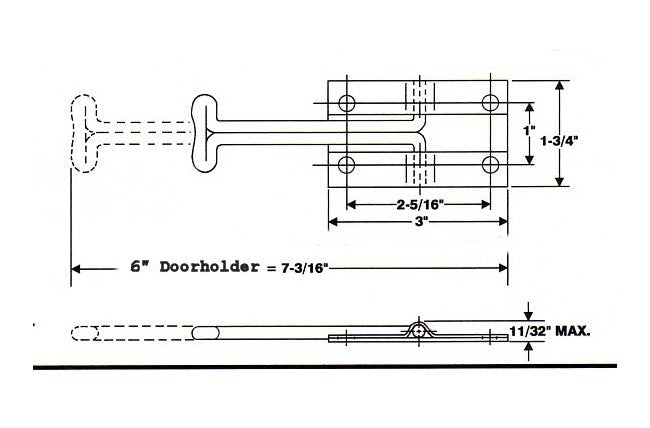 Hold Tite 6" Male Section Door Holder - Image 2