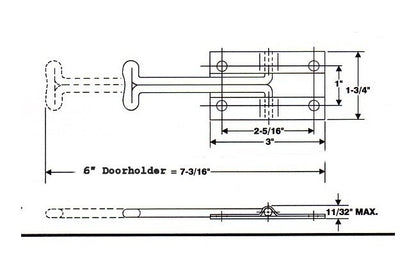 Hold Tite 6" Male Section Door Holder - Image 2
